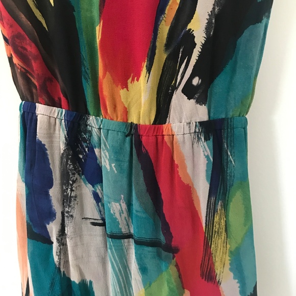Matty M Colorful Summer Mini Dress w/ Tie on Back - Picture 3 of 6
